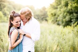 Two people embracing